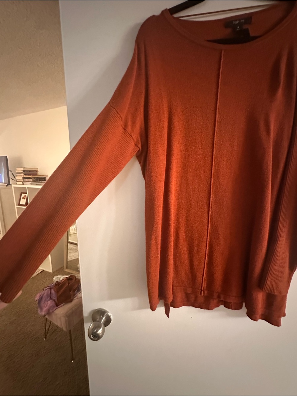 Style & Co. Rust Orange Knit Pullover View 3